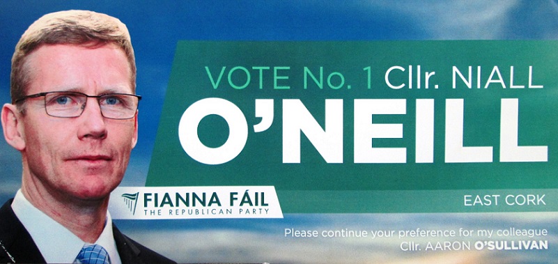 A leaflet from Niall O&#39;Neill who is running for Fianna Fail in <b>East Cork</b> for <b>...</b> - noneillff1